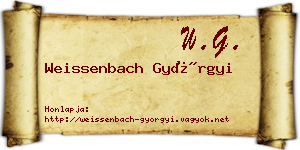 Weissenbach Györgyi névjegykártya